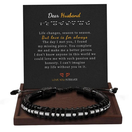 Morse Code Bracelet Husband - Boholuxe